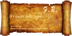 Frisch Rózsa névjegykártya